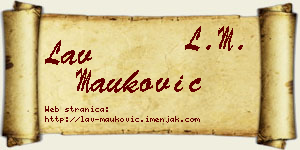 Lav Mauković vizit kartica